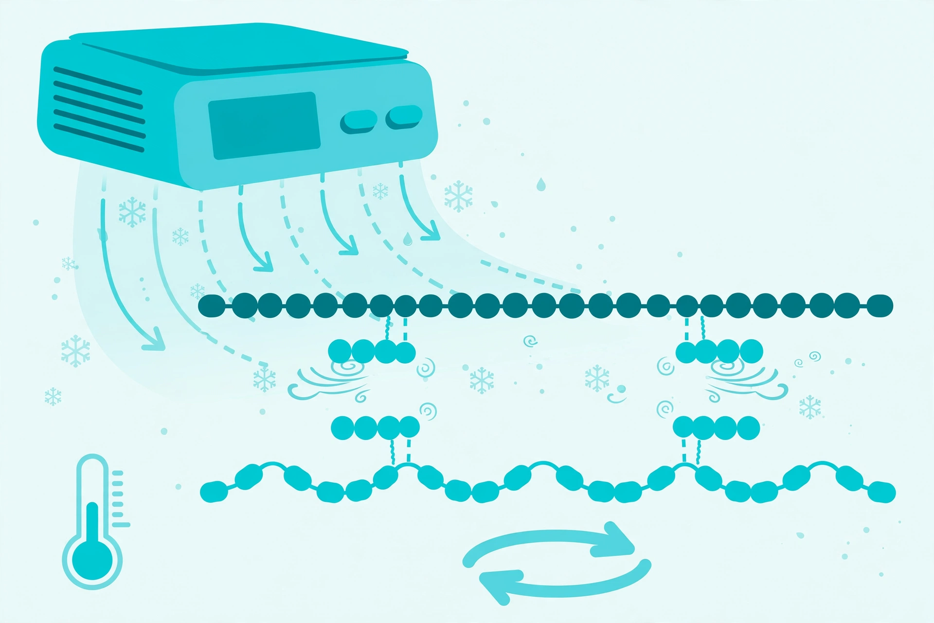 Illustration of primers annealing to separated DNA strands during PCR