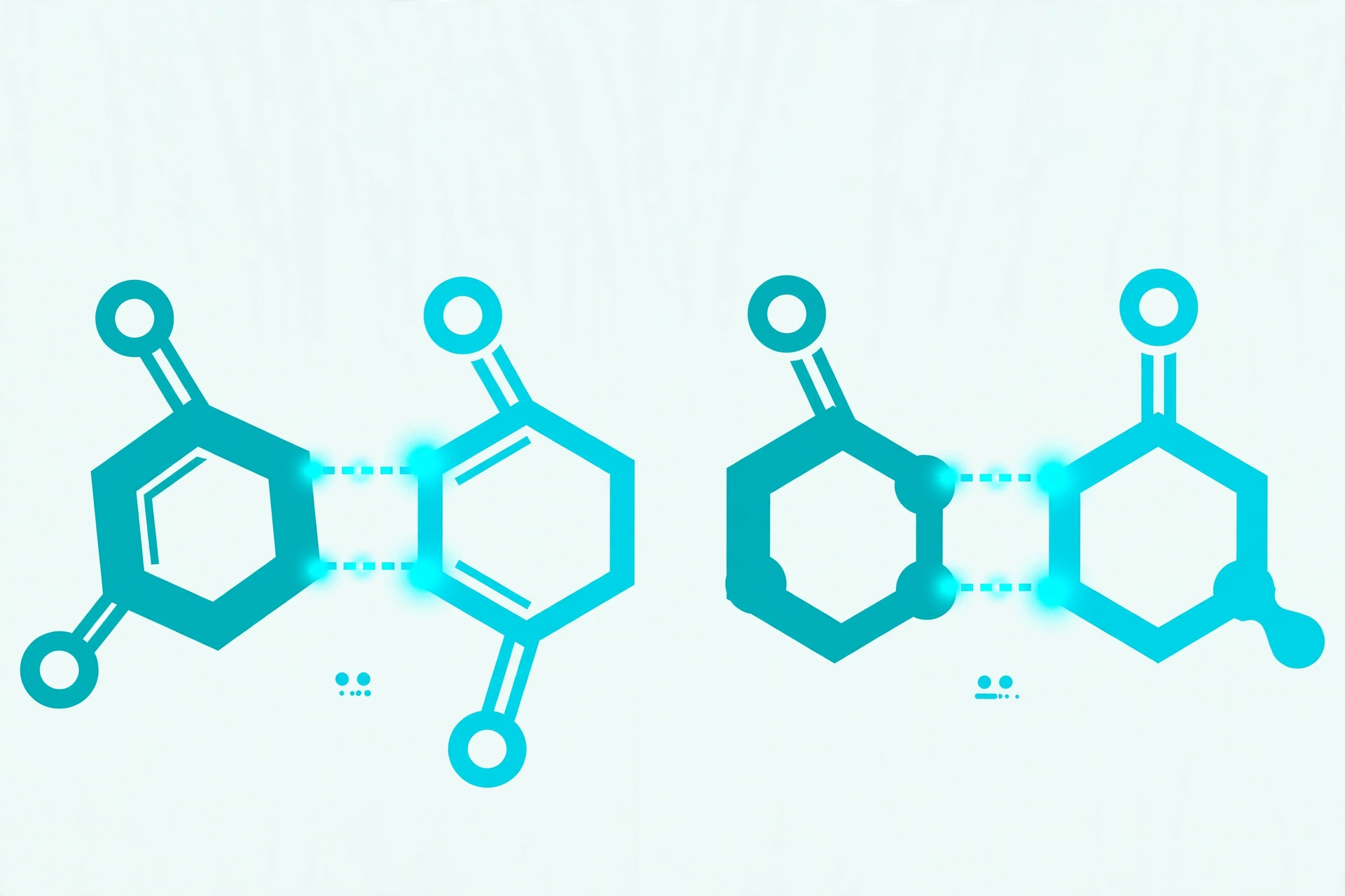 Diagram of DNA base pairs showing hydrogen bonds between G-C and A-T pairs